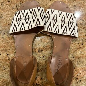 Madewell black and white sandals